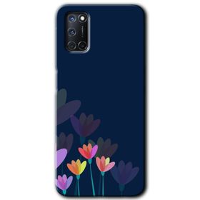 Oppo A72 Çizim Çiçekleri Baskılı Uyumlu Silikon Kılıf
