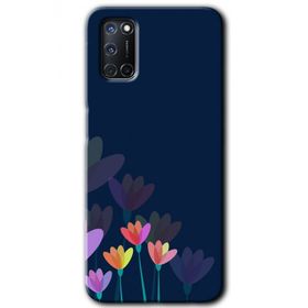 Oppo A72 Çizim Çiçekleri Baskılı Uyumlu Silikon Kılıf