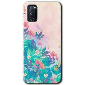 Oppo A72 Çizim Yapraklar Baskılı Uyumlu Silikon Kılıf