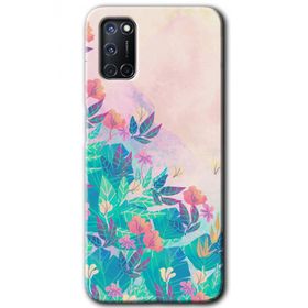 Oppo A72 Çizim Yapraklar Baskılı Uyumlu Silikon Kılıf