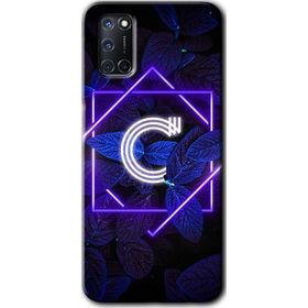 Oppo A72 Dark Neon Yaprak Ç Harfi Baskılı Uyumlu Silikon Kılıf
