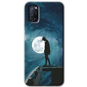 Oppo A72 Dolunay Yalnızlık Baskılı Uyumlu Silikon Kılıf