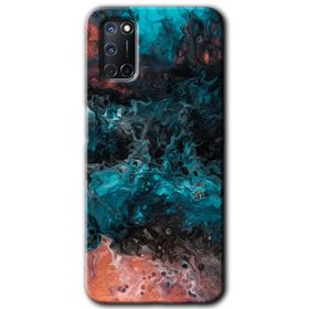 Oppo A72 Liquid Colorfull Baskılı Uyumlu Silikon Kılıf