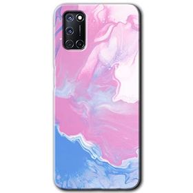 Oppo A72 Liquid Lekeler Art Baskılı Uyumlu Silikon Kılıf