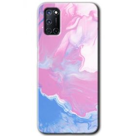 Oppo A72 Liquid Lekeler Art Baskılı Uyumlu Silikon Kılıf