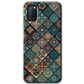Oppo A72 Mandala Desen Baskılı Uyumlu Silikon Kılıf