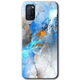 Oppo A72 Mavi Buzul Baskılı Uyumlu Silikon Kılıf
