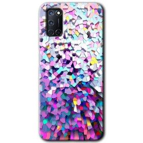 Oppo A72 Mosaic Fragments Colorfull Baskılı Uyumlu Silikon Kılıf