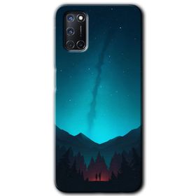 Oppo A72 Night Fores Mount Baskılı Uyumlu Silikon Kılıf
