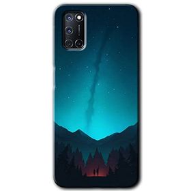 Oppo A72 Night Fores Mount Baskılı Uyumlu Silikon Kılıf