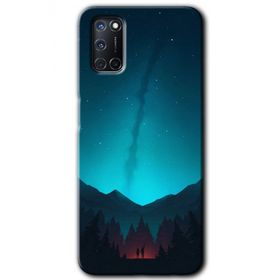 Oppo A72 Night Fores Mount Baskılı Uyumlu Silikon Kılıf
