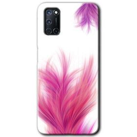 Oppo A72 Pembe Tüy Baskılı Uyumlu Silikon Kılıf