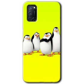 Oppo A72 Penguenler Baskılı Uyumlu Silikon Kılıf