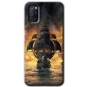 Oppo A72 Siyah İnci Baskılı Uyumlu Silikon Kılıf