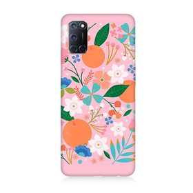 Oppo A72 Uyumlu Portakal Çiçeği Baskılı Silikon Kılıf