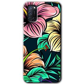 Oppo A72 Uyumlu Portakal Çiçeği Baskılı Silikon Kılıf