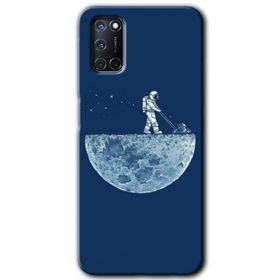 Oppo A72 Uzay İşçisi Baskılı Uyumlu Silikon Kılıf