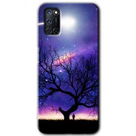 Oppo A72 Uzay Silüet Baskılı Uyumlu Silikon Kılıf