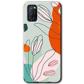 Oppo A72 Vektör Çiçekler Baskılı Uyumlu Silikon Kılıf