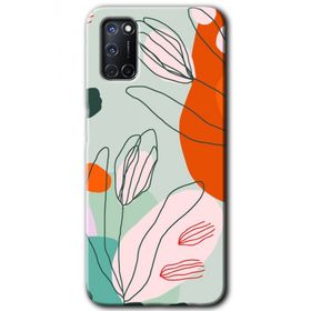 Oppo A72 Vektör Çiçekler Baskılı Uyumlu Silikon Kılıf
