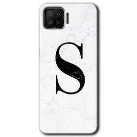 Oppo A73 Beyaz Mermer Desenli Ş Harfi Baskılı Uyumlu Silikon Kılıf