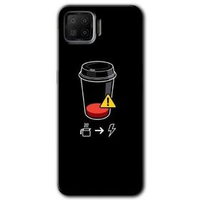 Oppo A73 Coffee Battery Baskılı Uyumlu Silikon Kılıf
