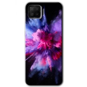 Oppo A73 Color Splash Purple Baskılı Uyumlu Silikon Kılıf