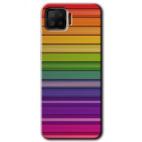 Oppo A73 Colorful Lines Baskılı Uyumlu Silikon Kılıf
