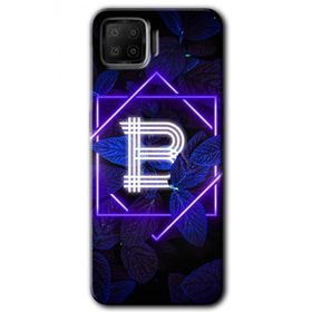 Oppo A73 Dark Neon Yaprak B Harfi Baskılı Uyumlu Silikon Kılıf
