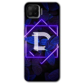 Oppo A73 Dark Neon Yaprak D Harfi Baskılı Uyumlu Silikon Kılıf