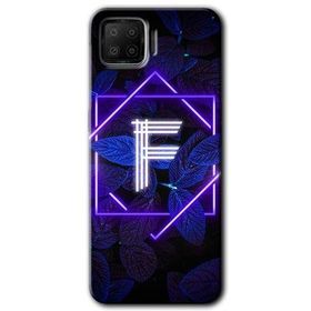 Oppo A73 Dark Neon Yaprak F Harfi Baskılı Uyumlu Silikon Kılıf