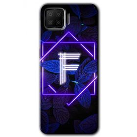 Oppo A73 Dark Neon Yaprak F Harfi Baskılı Uyumlu Silikon Kılıf