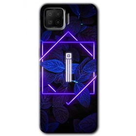 Oppo A73 Dark Neon Yaprak I Harfi Baskılı Uyumlu Silikon Kılıf