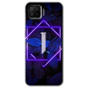 Oppo A73 Dark Neon Yaprak I Harfi Baskılı Uyumlu Silikon Kılıf