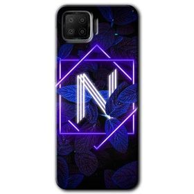 Oppo A73 Dark Neon Yaprak N Harfi Baskılı Uyumlu Silikon Kılıf
