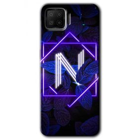 Oppo A73 Dark Neon Yaprak N Harfi Baskılı Uyumlu Silikon Kılıf