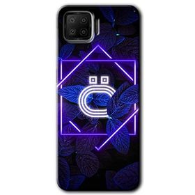 Oppo A73 Dark Neon Yaprak O Harfi Baskılı Uyumlu Silikon Kılıf