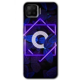 Oppo A73 Dark Neon Yaprak O Harfi Baskılı Uyumlu Silikon Kılıf