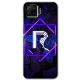 Oppo A73 Dark Neon Yaprak P Harfi Baskılı Uyumlu Silikon Kılıf