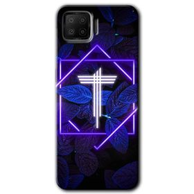 Oppo A73 Dark Neon Yaprak P Harfi Baskılı Uyumlu Silikon Kılıf