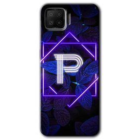 Oppo A73 Dark Neon Yaprak P Harfi Baskılı Uyumlu Silikon Kılıf
