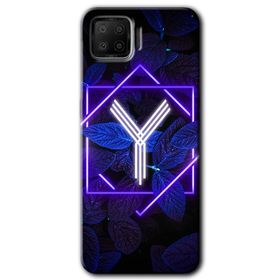 Oppo A73 Dark Neon Yaprak P Harfi Baskılı Uyumlu Silikon Kılıf