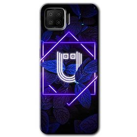 Oppo A73 Dark Neon Yaprak U Harfi Baskılı Uyumlu Silikon Kılıf
