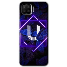 Oppo A73 Dark Neon Yaprak U Harfi Baskılı Uyumlu Silikon Kılıf