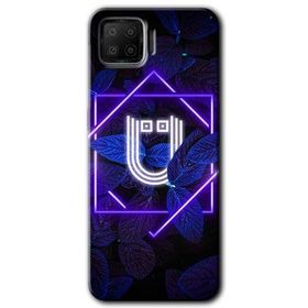 Oppo A73 Dark Neon Yaprak U Harfi Baskılı Uyumlu Silikon Kılıf