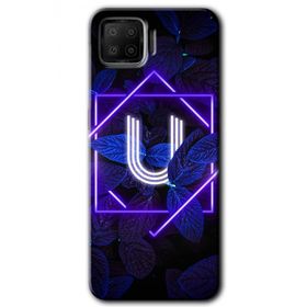 Oppo A73 Dark Neon Yaprak U Harfi Baskılı Uyumlu Silikon Kılıf