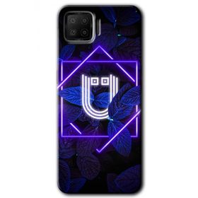 Oppo A73 Dark Neon Yaprak U Harfi Baskılı Uyumlu Silikon Kılıf