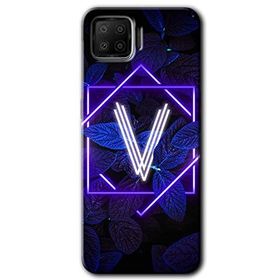 Oppo A73 Dark Neon Yaprak V Harfi Baskılı Uyumlu Silikon Kılıf