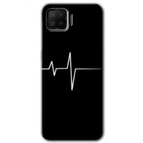 Oppo A73 Heart Rytm Baskılı Uyumlu Silikon Kılıf