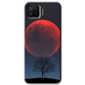 Oppo A73 Kanlı Ay Baskılı Uyumlu Silikon Kılıf